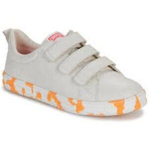 Camper Runner Four Kids White Leather Sneakers, Size 2.5
